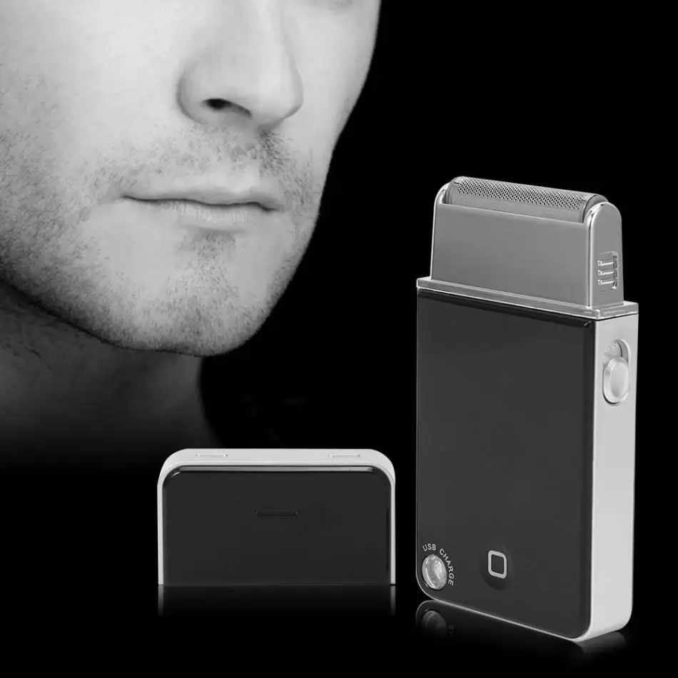 Kemei USB зарядка Мужская бритва Портативный электрический триммер для волос Бритва