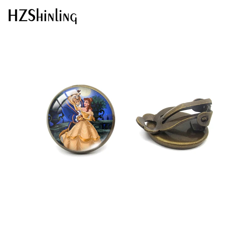 Bronze-4 HZSHINLING тренд Красавица и Чудовище Fahion Moive и мультфильм шаблон стеклянные подвески ювелирные изделия - Окраска металла: Bronze-4