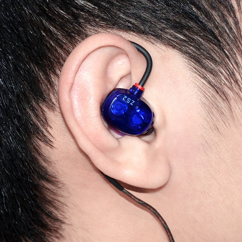 KZ ZS2 двойной Динамический драйвер наушники с шумоподавлением стерео вкладыши