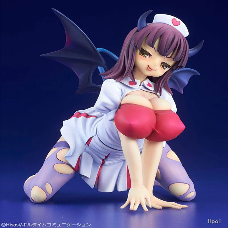 Японское аниме сексуальные девушки 16cmQ six KenKetsu Akuma Akane BlackDevil ver. ПВХ Фигурки