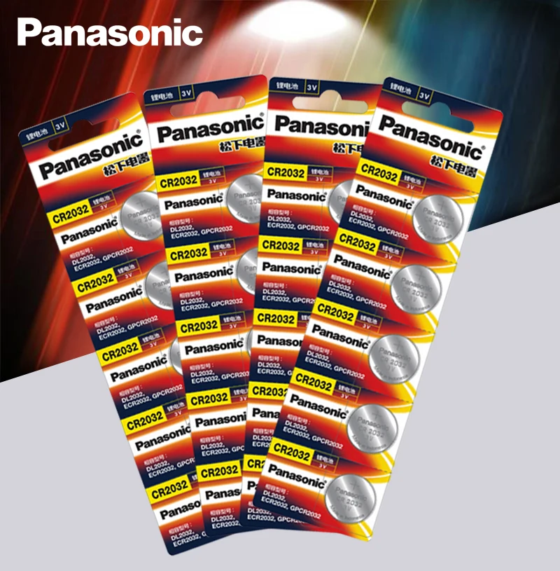 Panasonic 4 шт./лот cr 2032 кнопочные батареи 3 В литиевая батарея для часов с пультом дистанционного управления калькулятор cr2032