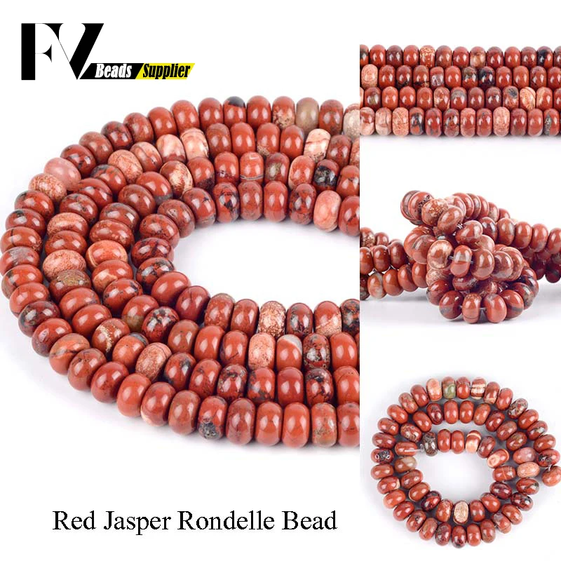 

Natural Stone Beads 5*10mm Red Jaspers Rondelle Spacer Beads For Diy Jewelry Making Bracelet Necklace Handicraft Accessories