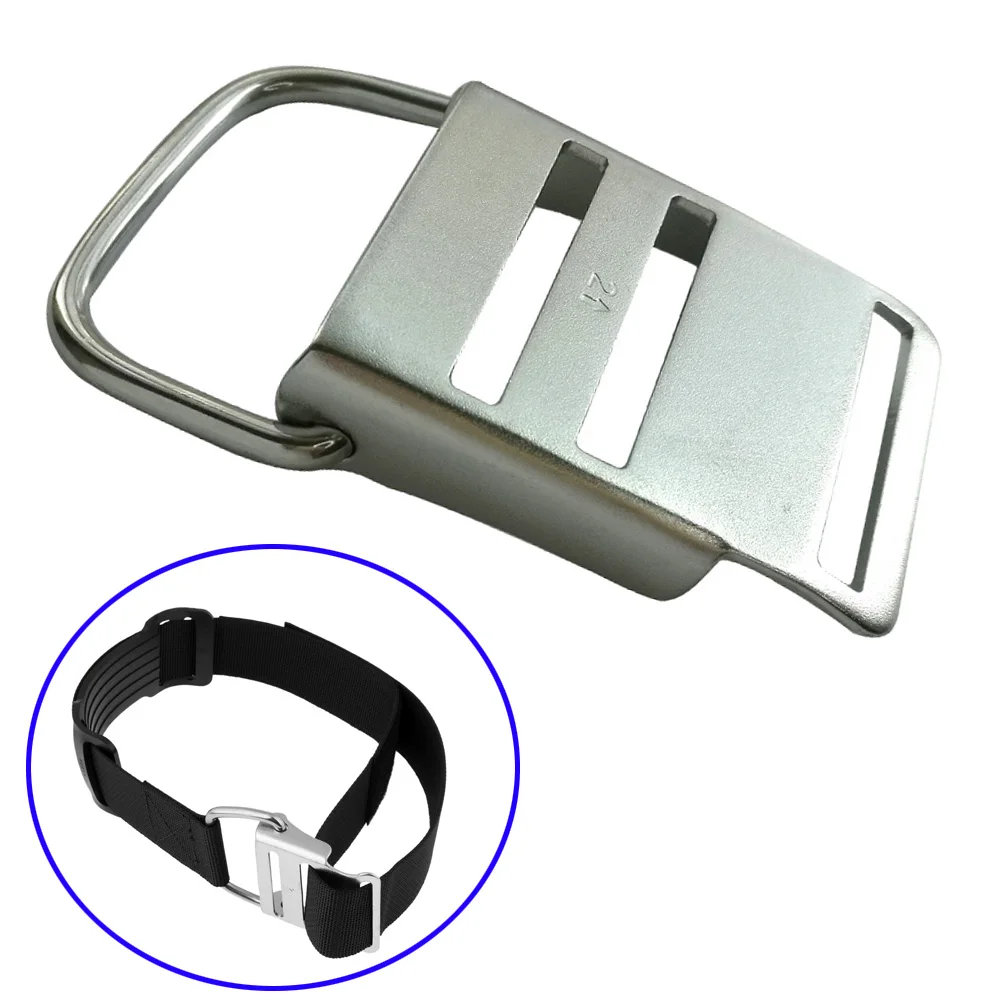 304 Stainless Steel Scuba Dive BCD Cylinder Tank Strap Cam Lock Buckle Replacement Fits Diving Standard 5cm Belt