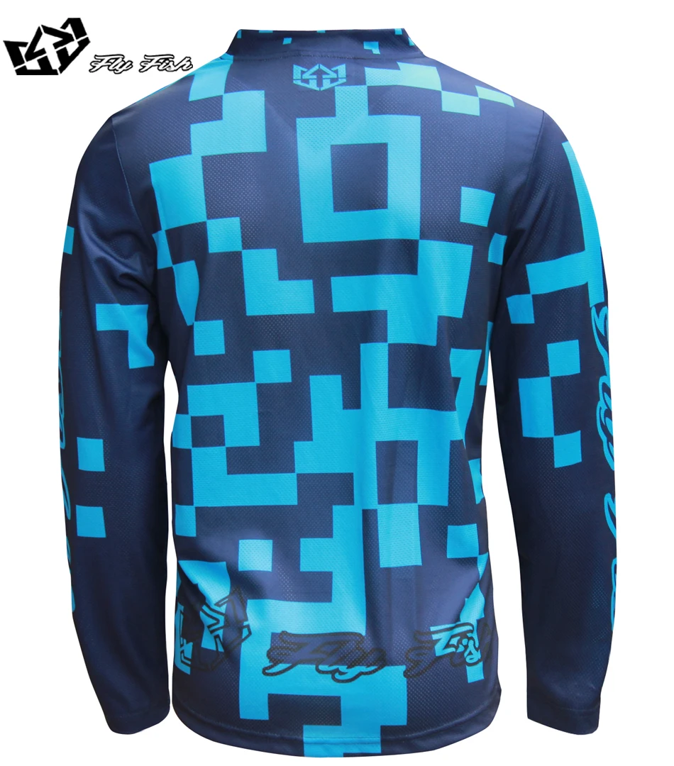 2018 FLY FISH RACING Moto GP футболка для мотокросса BMX DH MTB одежда синего цвета|mtb jersey dh|motocross