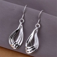 silver plated earrings exquisite wedding gift cute nice fashion jewelry christmas gift noble qualities women gift e230