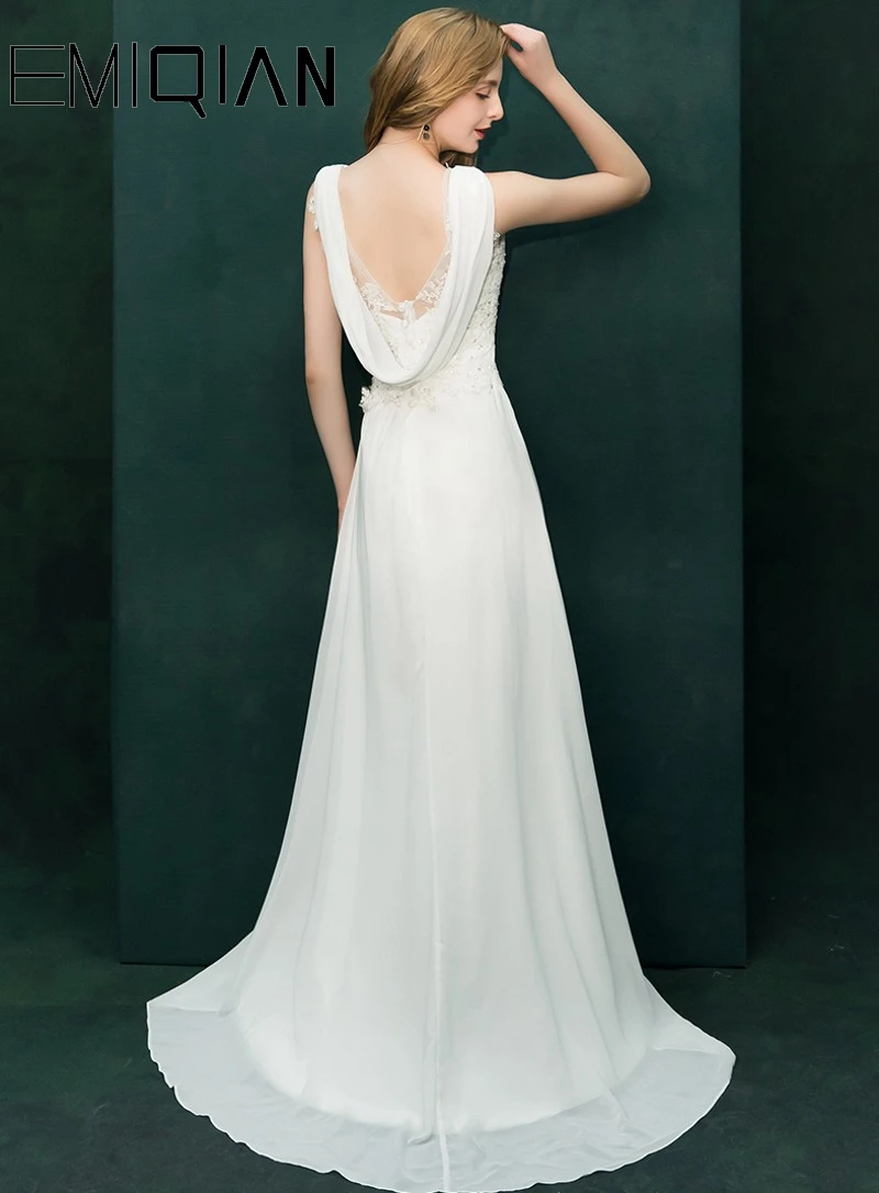 Vestido de noiva винтажные Популярные трапециевидные шифоновые Свадебные платья