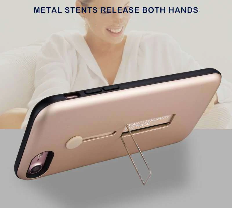 Гибридный армированный защитный чехол с подставкой матовый Портативный