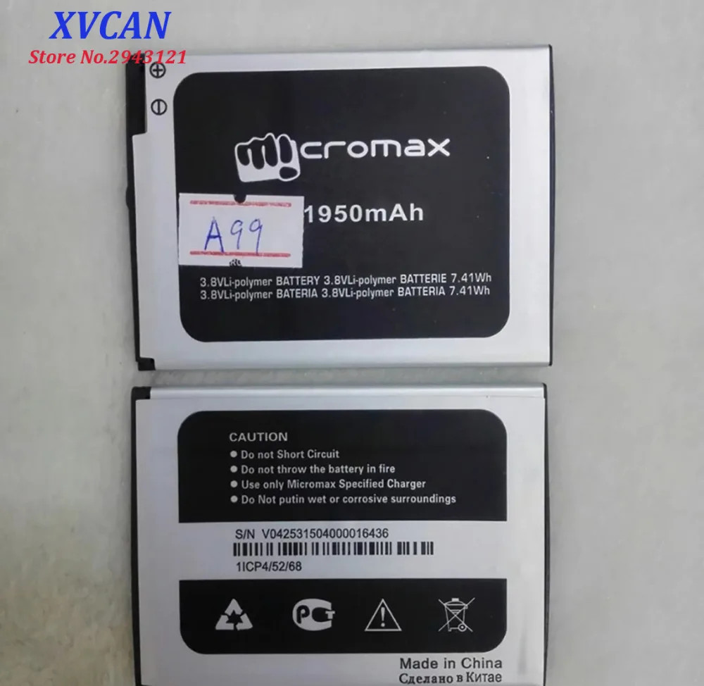 Высокое качество оригинальный для Micromax A99 мобильный телефон литиевая батарея 3 7 V