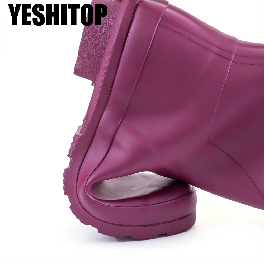 Демисезонные высокие резиновые сапоги до колена для мужчин и женщин 4 цвета|boots