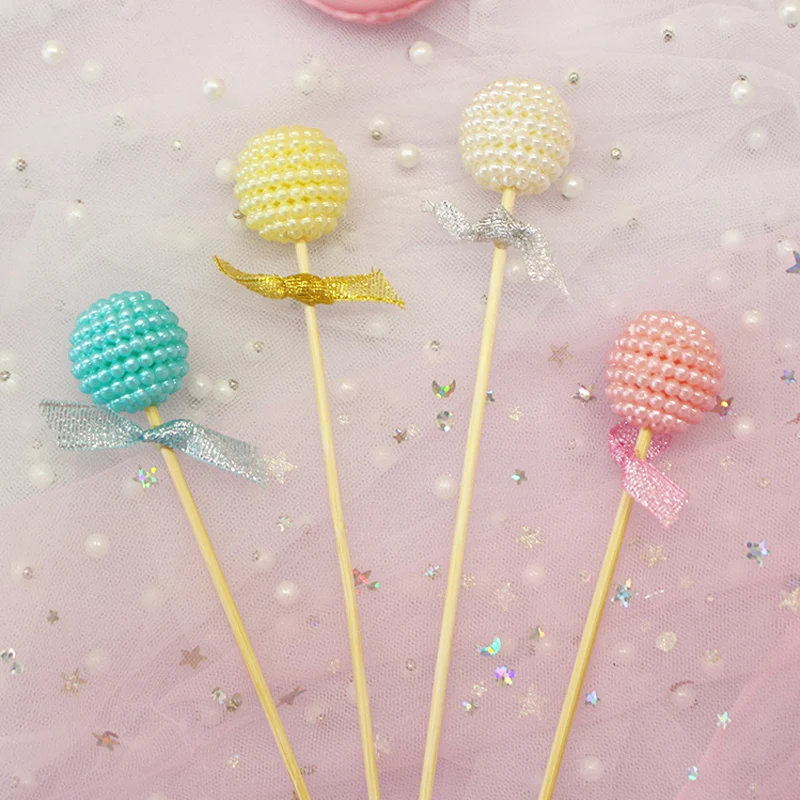 Милые жемчужные шарики украшение для торта на день рождения праздник будущей