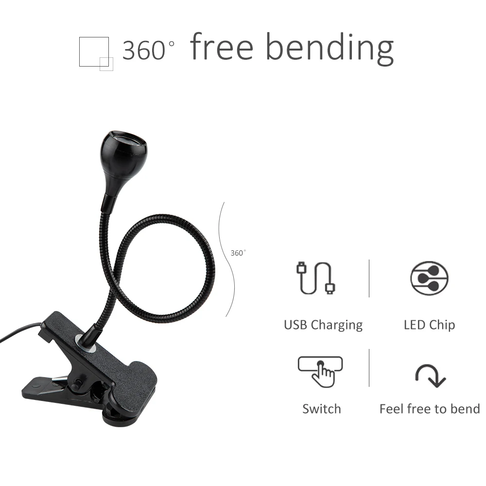 настольная лампа струбцина для лампы usb лупа Зажим держатель USB светодио дный