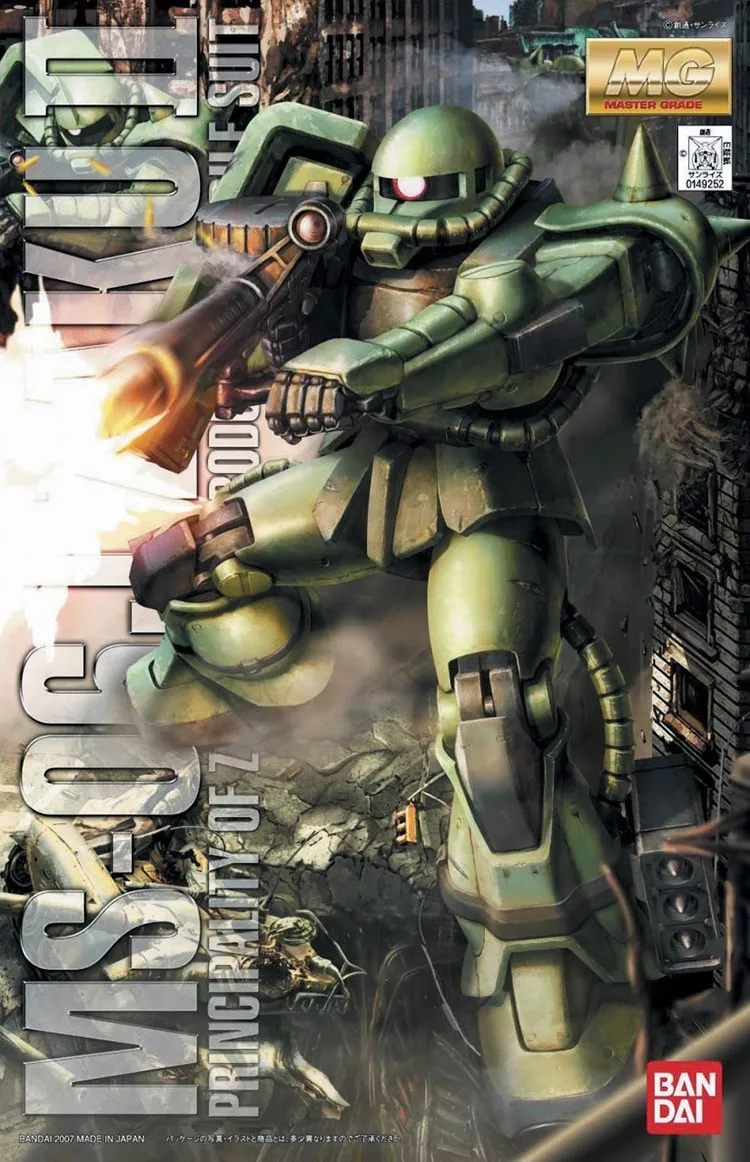Bandai Gundam MG 1/100 MS-06J Zaku II Ver.2.0 мобильный костюм Сборная модель наборы фигурки пластмассовые игрушечные модели