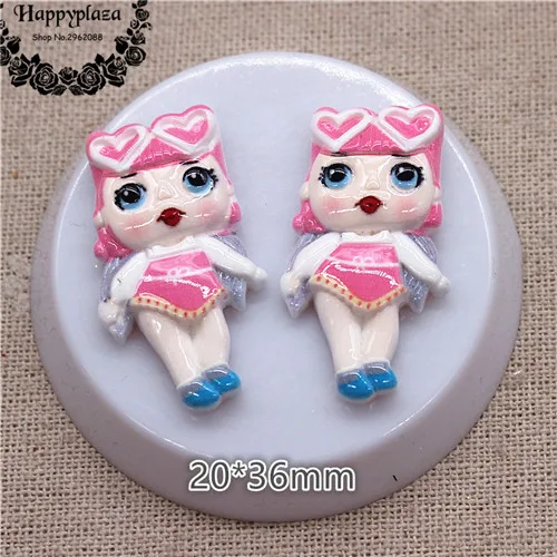 big 10pcs Новинка,, кавайный миниатюрный Кабошон из смолы для больших и маленьких девочек с плоской задней поверхностью, художественная поставка, сделай сам, скрапбукинг - Цвет: big 10pcs