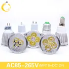 Ультраяркая Светодиодная лампа GU10 MR16 E27 E14, 9 Вт, 12 Вт, 15 Вт, 85-265 в, Диммируемые светодиодные прожекторы с теплыместественнымхолодным белым светом, 110 В, 220 В постоянного тока, 12 В