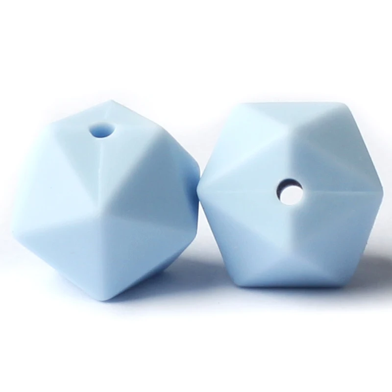 KEEP&ampGROW 10Pcs Icosahedron Silicone Beads 14mm For Necklace Baby Product DIY Pacifier Chain Teether Bead Teething Toys | Мать и