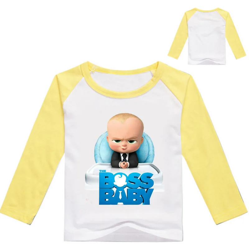 Z& Y/футболка с надписью «Boss» для детей от 2 до 16 лет детская одежда топы с длинными рукавами для мальчиков, футболки для девочек Nova/детская повседневная одежда