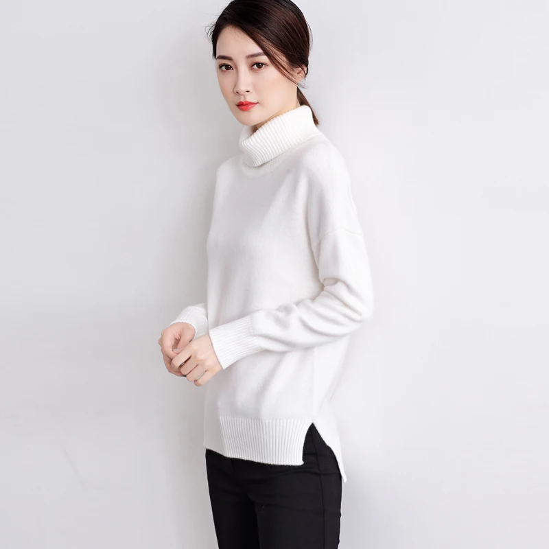 Women Sweaters And Pullovers Cashmere Sweater Women's Fashion Turtleneck Knitted Trendy Tops Ladies Autumn Winter Warm Jumpers | Женская