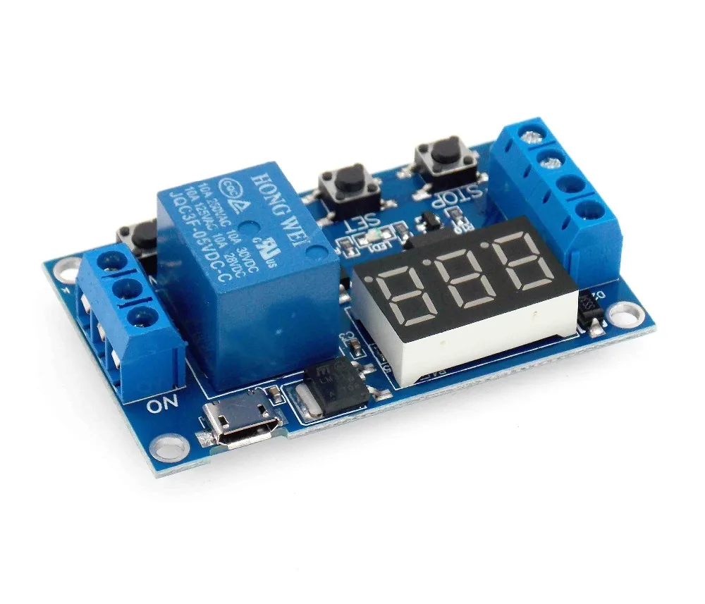 WS16 DC 6 30 в Поддержка Micro USB 5 В светодиодный дисплей Автоматизация таймер задержки