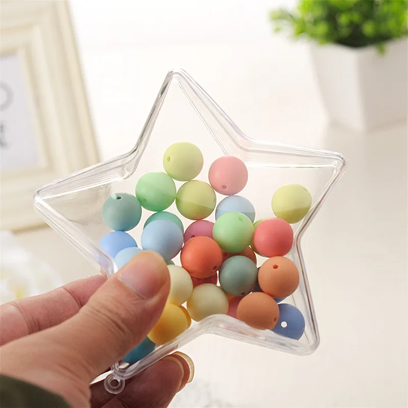 

10pcs kawaii five star pattern candy boxes plastic candy boxes christmas wedding birthday party decorations transparent gift box
