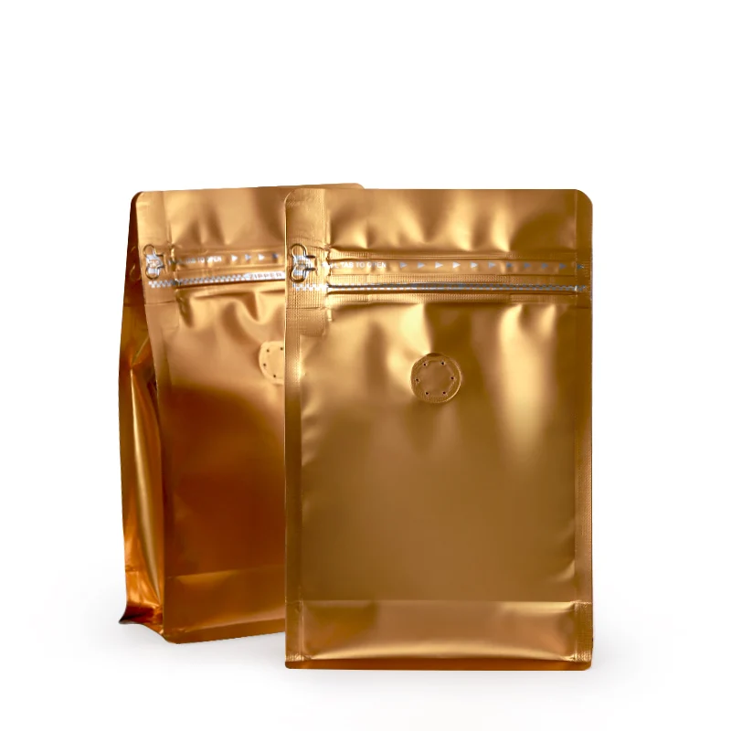 100 шт. полуфунтовые соединения алюминиевой фольги мешки на молнии для кофейных