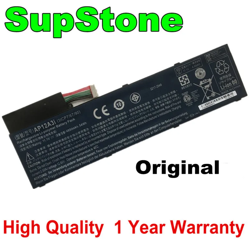 Оригинальный аккумулятор SupStone для ноутбука AP12A3i AP12A4i Acer Aspire W700 MA50 с возможностью