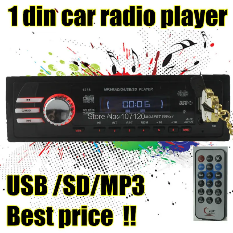 Новое поступление автомобильный аудио mp3 плеер 12 В автомобильное радио авто FM USB/sd