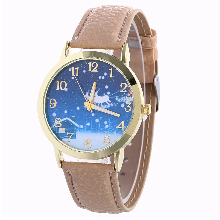 Модные Повседневное Для женщин кварцевые наручные часы кожаный Женские