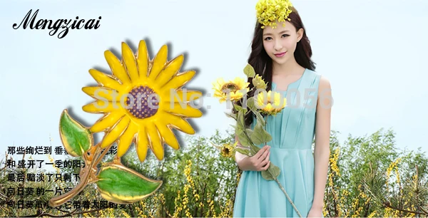 Новинка модная эмалированная брошь в форме цветка украшение для одежды булавка