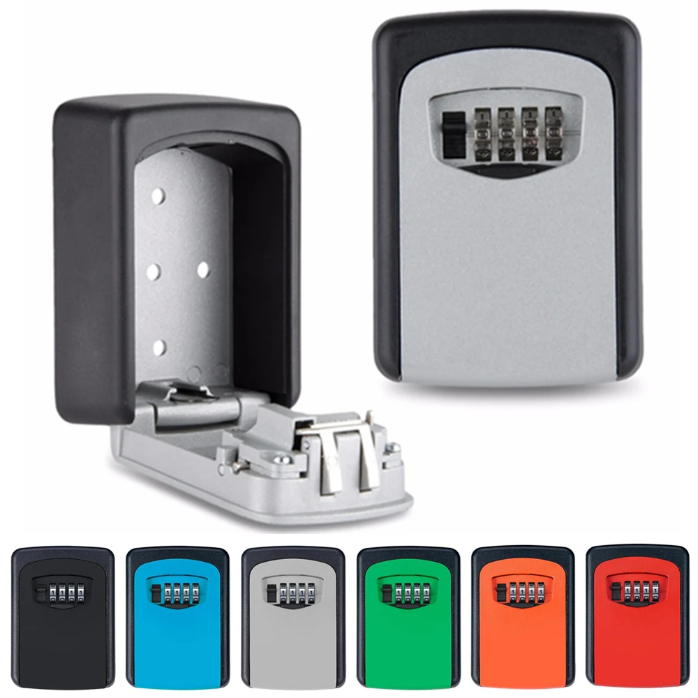 Настенный ящик для хранения ключей 4-значный комбинированный кодовый замок с