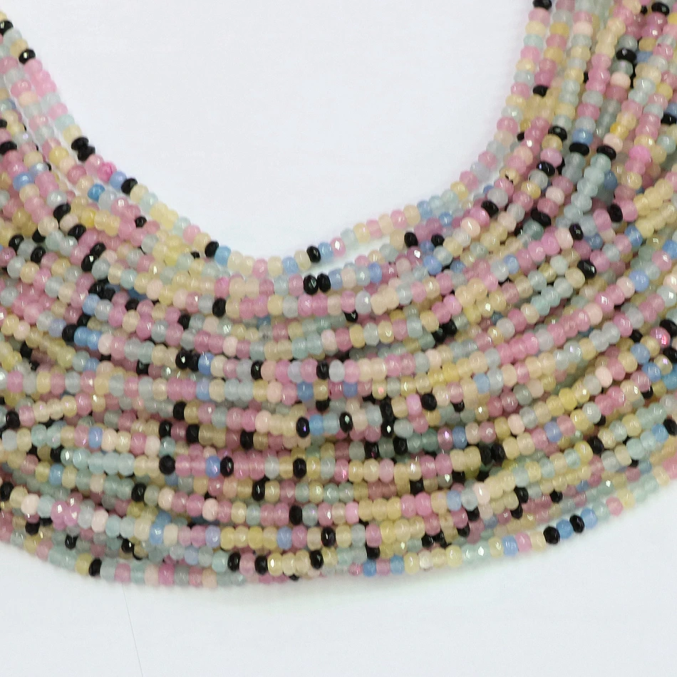 Новый Многоцветный натуральный модный каменный халцедонский нефрит 2*4 мм