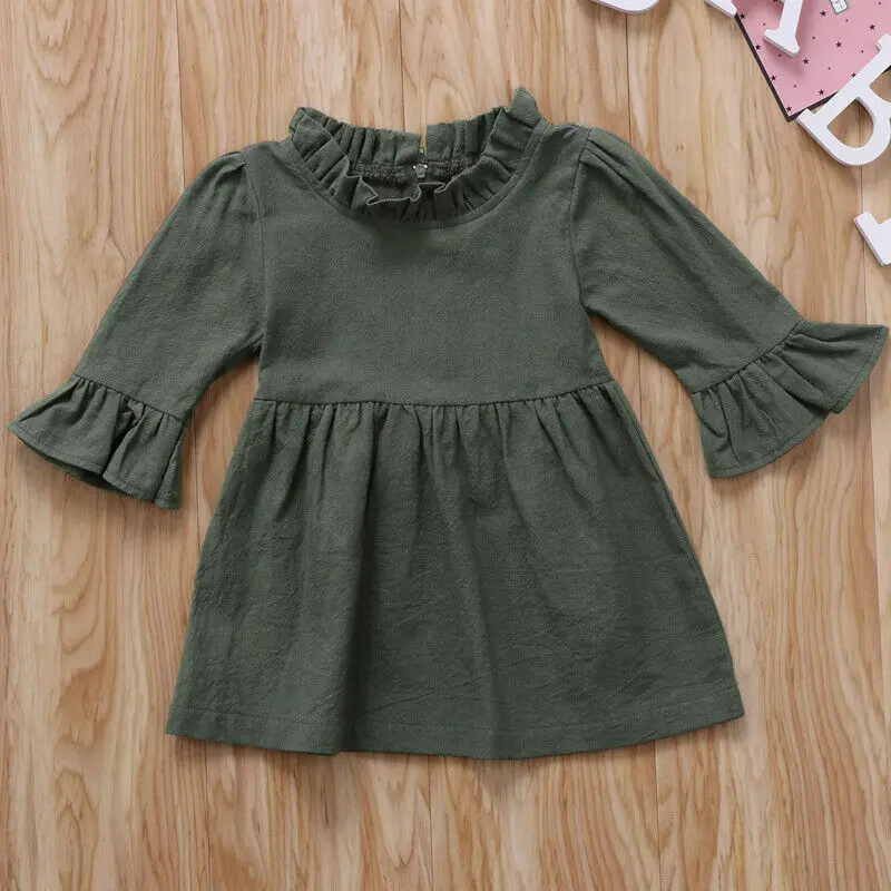 Платье с длинным рукавом и жабо для маленьких девочек платье торжеств оптовая