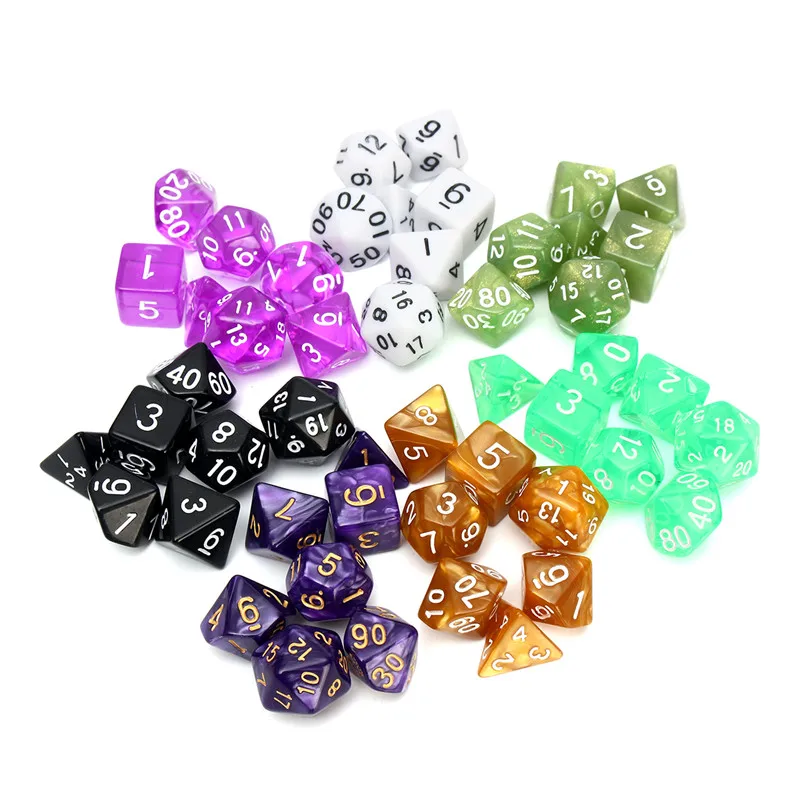 126 шт. многогранные игральные кости 18 наборов|polyhedral dice set|dice setpolyhedral |