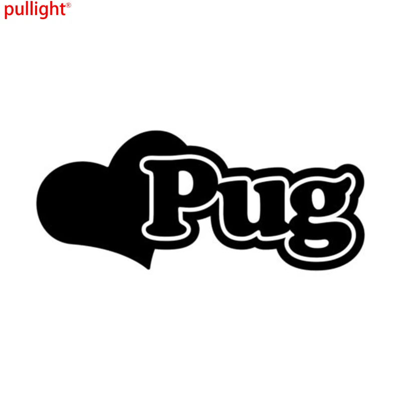 Мопсы Любовь Сердце индивидуальная виниловая наклейка автомобильный бампер на