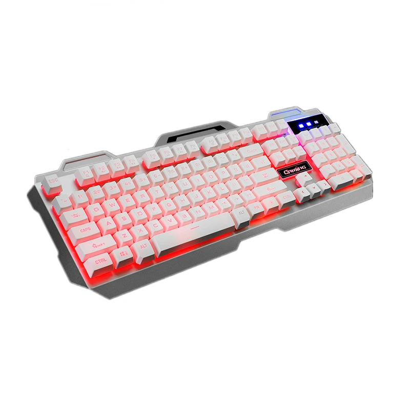 Проводная игровая клавиатура с подсветкой металлическая панель 3 цвета USB
