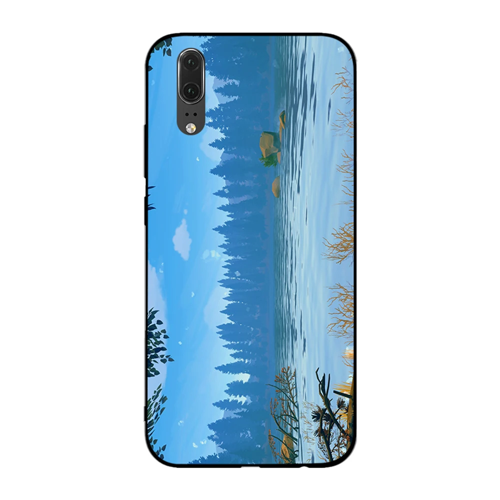Синий Граффити Пейзаж Плакат мягкий телефон для huawei Honor 6A 7A 3GB Pro 7X 8X 8C 10 Lite Note