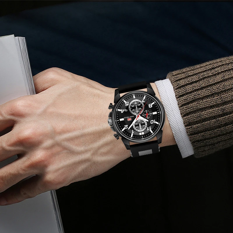 Мужские часы Топ бренд класса люкс Модные Бизнес Кварцевые мужские спортивные
