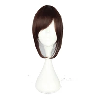 your style synthetic short brown claw clip fake hair ponytails cosplay wigs women natural hair wigs high temperature fiber
