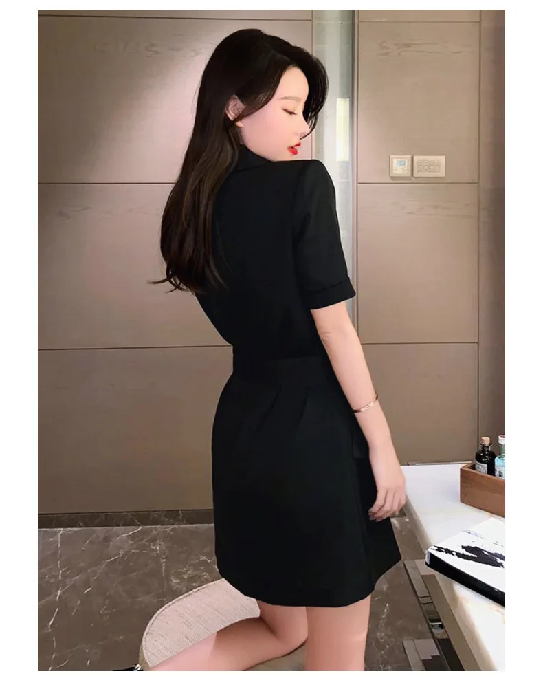 Лидер продаж 2019 г. летнее платье пикантные отложной воротник для женщин Кнопка