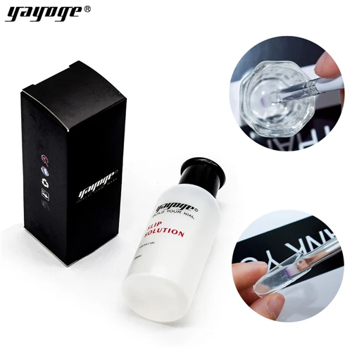 slip solution YAYOGE Базовое покрытие верхнее покрытие лак для ногтей не чистый грунтовка для ногтей матовый верхний Бондер стойкий замачиваемый лак для нейл-арта Маникюр - Цвет: slip solution