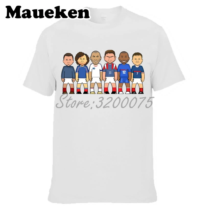Мужская футболка Zinedine Zidane Eric Cantona Thierry Henry Michel Platini Just Fontaine Didier Deschamps France Mobile Legends tee