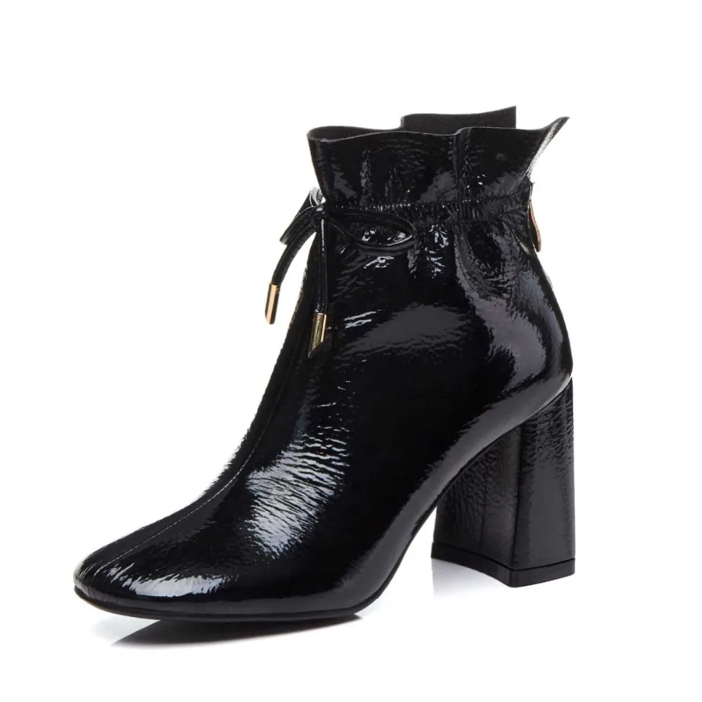 Женские ботильоны из натуральной кожи Брендовые розового цвета с круглым носком