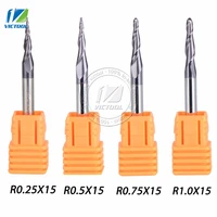 4pcslot tapered ball nose end mill d41550l2f hrc55 solid carbide coated cone cnc milling cutter engraving grinding bit