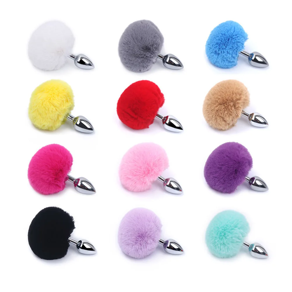 Силиконовая Анальная пробка-Вибратор Кролик хвост вагинальная пробка Анальный