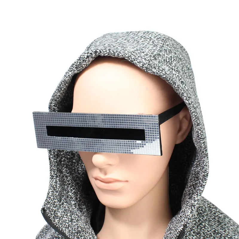 Солнцезащитные очки праздничные цельный прямоугольник Золотая Шахматная панель