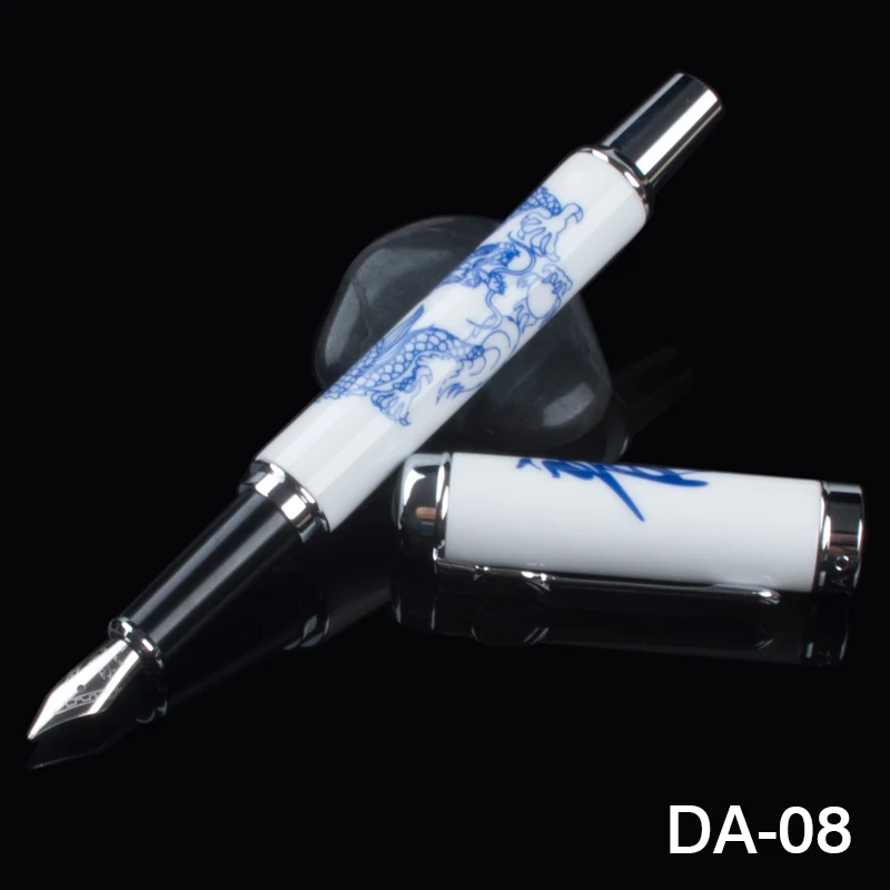 Роскошная перьевая ручка Jinhao 950 синий и белый фарфор дракон средний наконечник