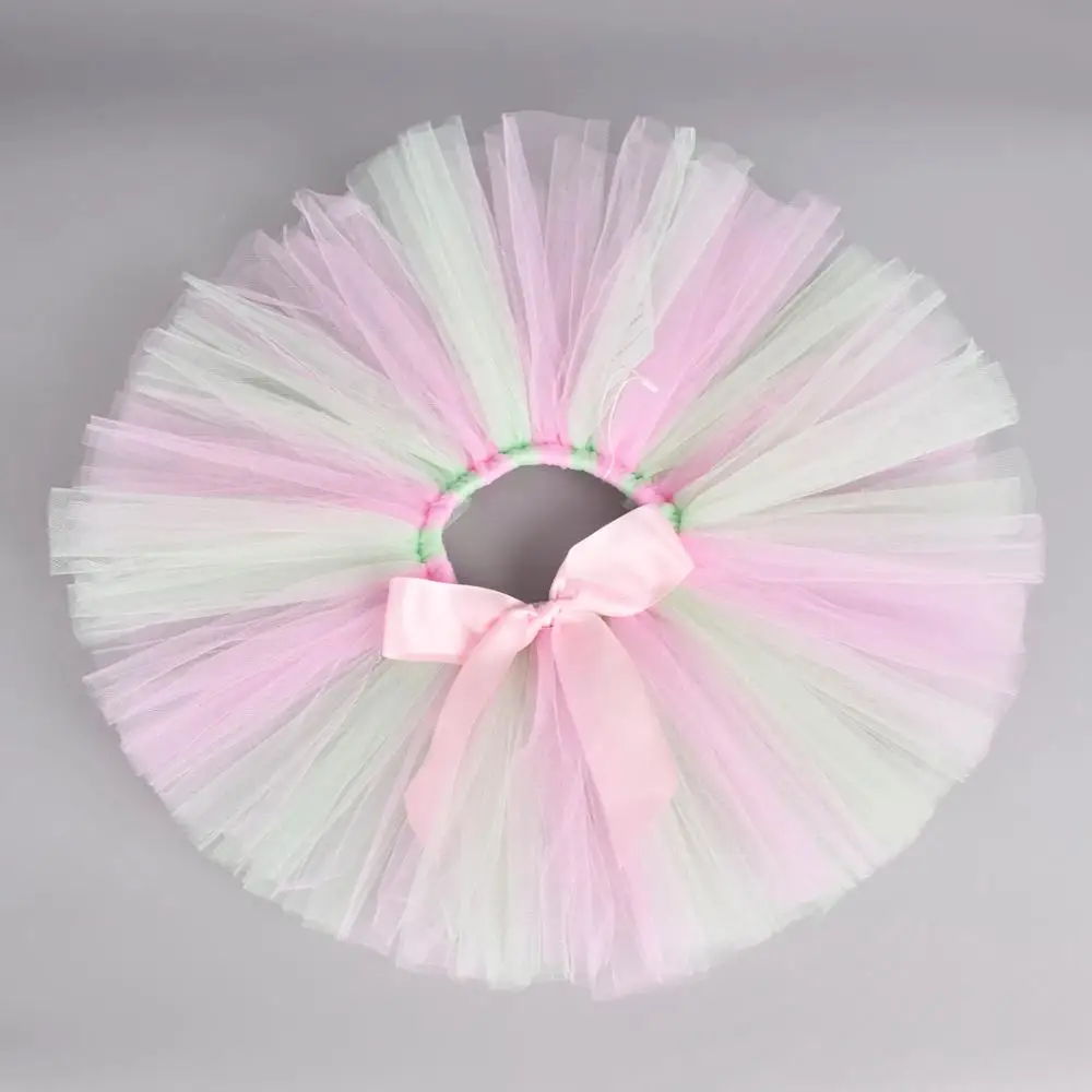 

Pastel Pink/Mint Fluffy Tutu Skirt Baby Birthday Party Costume Dance Ballet Tulle Skirt Toddler Tutus Newborn Photo Props 0-12Y