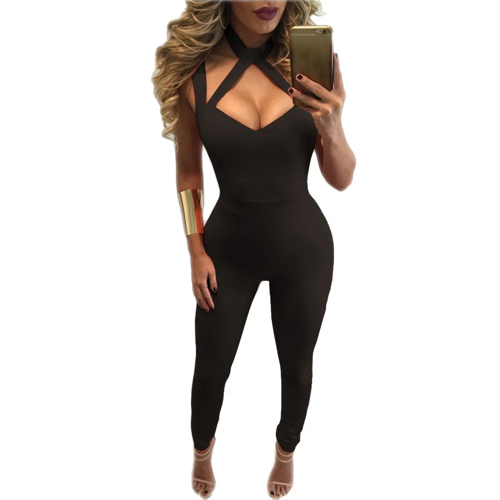 Женский комбинезон с открытой спиной для фитнеса|Женские комбинезоны| |