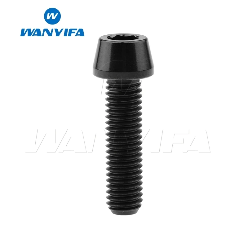 M8x30 Black Wanyifa M8x15 20 25 30 35, 40 45 50 70mm конические головки винт с титановым болтом для велосипедного тормоза велосипедный крепеж - Цвет: M8x30 Black