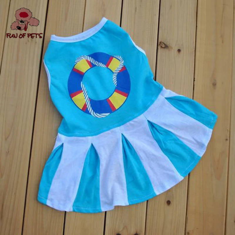 2017 Чистый хлопок леденец Шаблон Платья для собак пробковый обруч маленькая юбка
