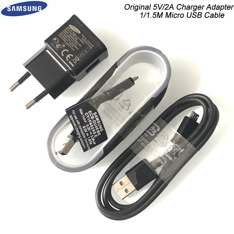 Оригинальный адаптер Samsung 5 В/2 а EU домашнее зарядное устройство 1/1 м быстрый